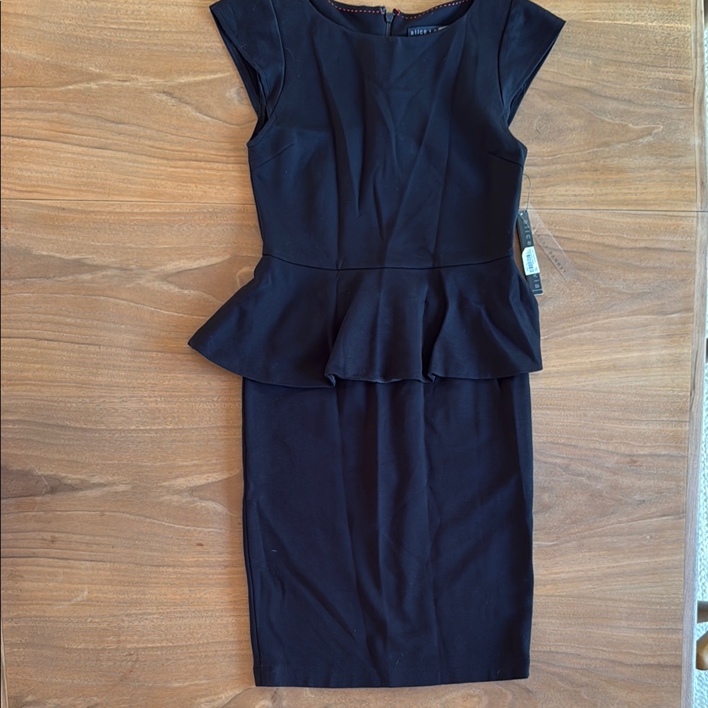Elegant Black Peplum Dress